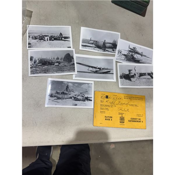 Wartime photos and ration book