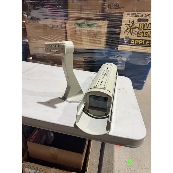 outdoor security camera housing with a mount bracket