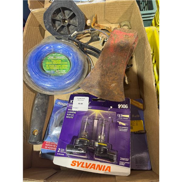 Grass, trimmer, cord, and other items bulbs et