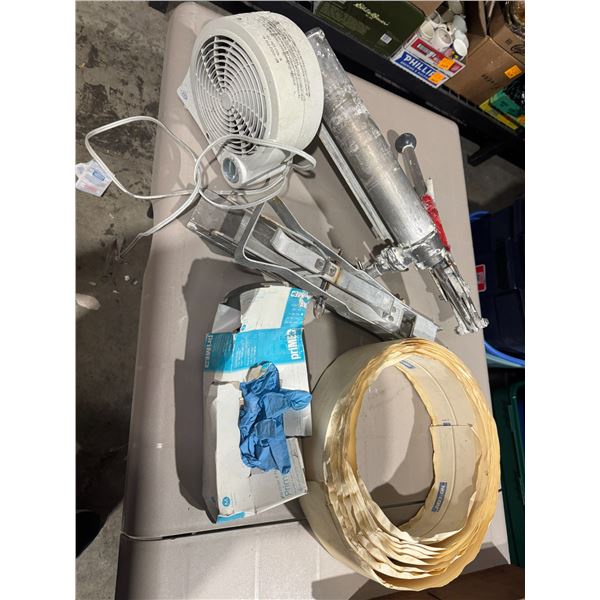 Drywall items, fan, etc.