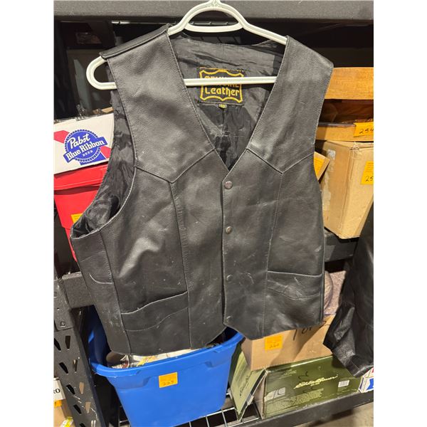 Leather vest size 46