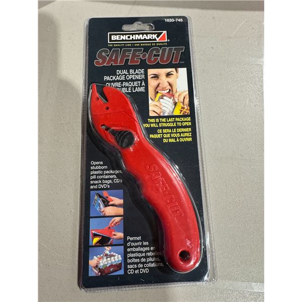 Benchmark safe, cut tool