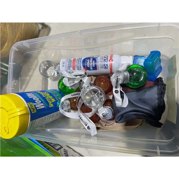 Hand sanitizer cleaning items, and GILLESPIES spirits items