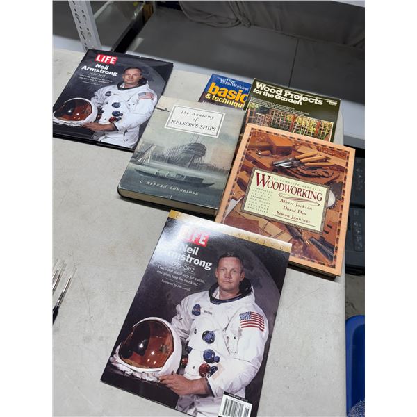 Life magazines, and Wood Working books and magazines