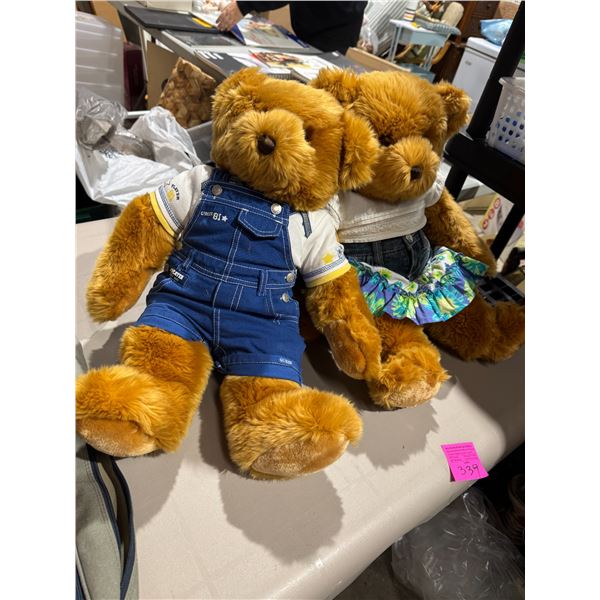 Teddy bears with guess clothing