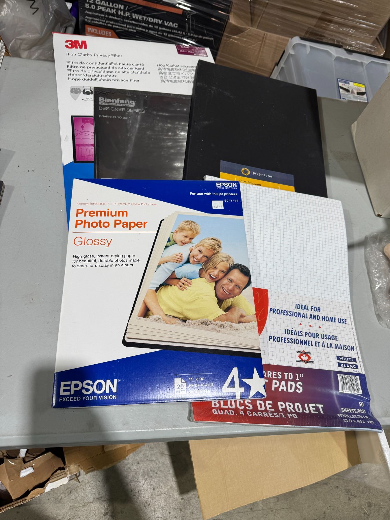 Graph paper and photo paper, etc.
