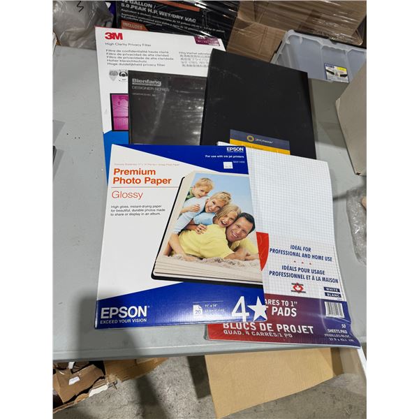 Graph paper and photo paper, etc.