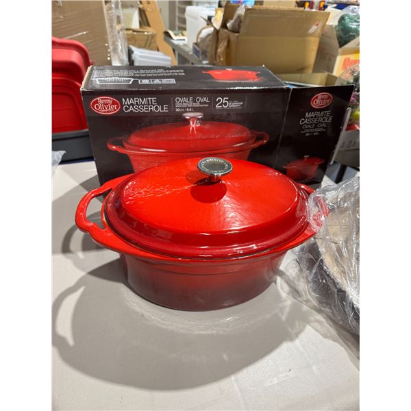 New REMY  OLIVIER 6.6 L oval casserole pot