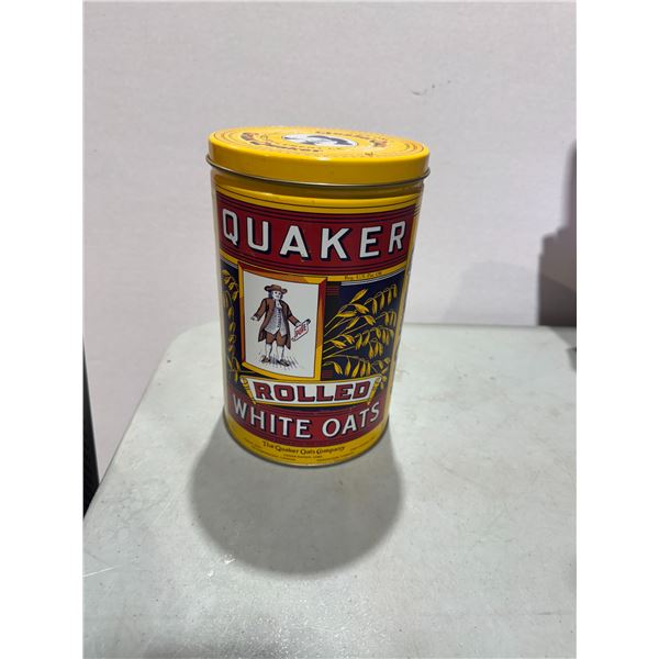 Quaker oats tin
