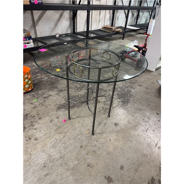 Glass top table 3 feet round