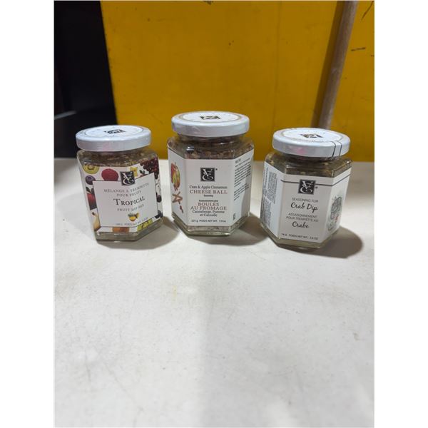 Sealed, epicure, tropical, fruit dip, mix, cheese ball, and crab dip