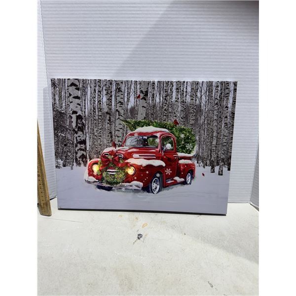Light up, Truck canvas measures 16" x 12"