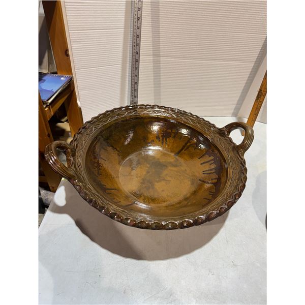 Large pottery bowl