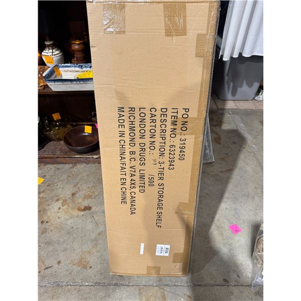 3 tear storage shelf