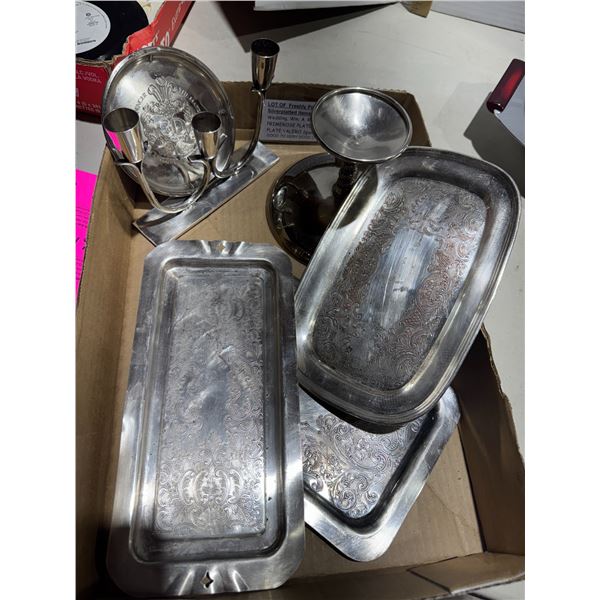 Freshly polished silver plate items