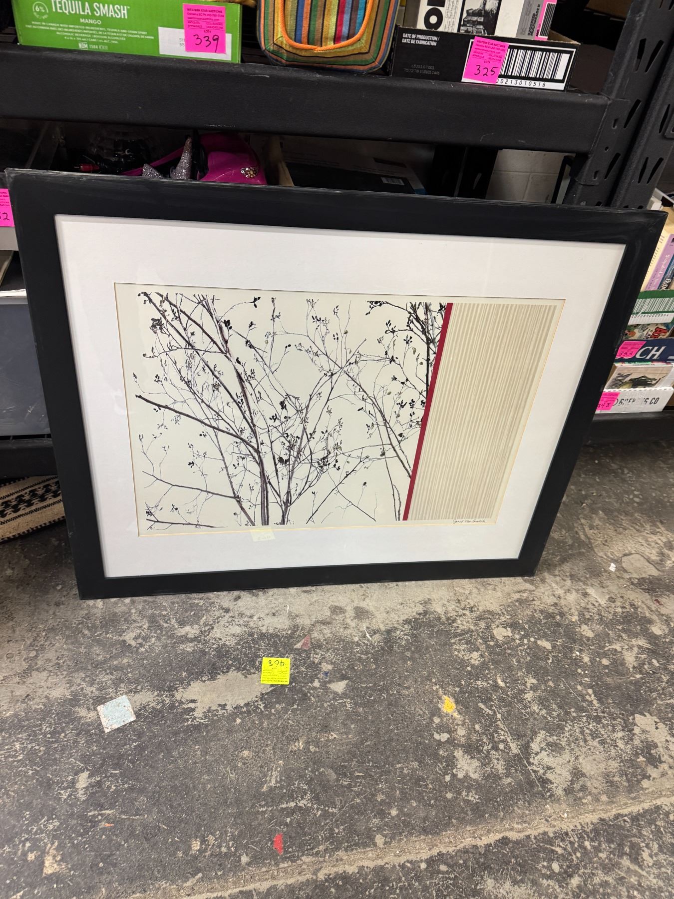 Artwork signed measures 37 1/2