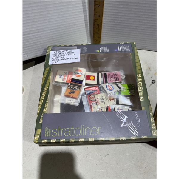 Lot of vintage matches covers oil and gas