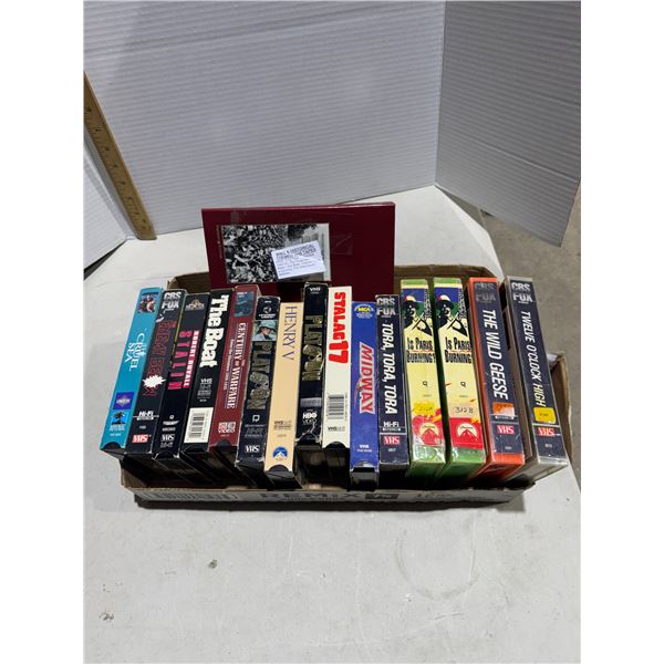 World War II and historical themed VHS tapes