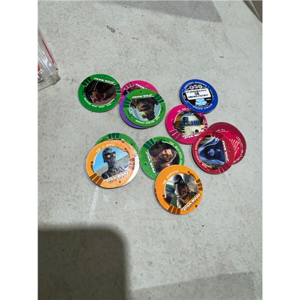 Vintage collectible pogs Star Wars