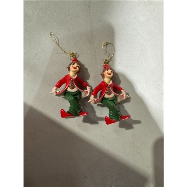 Clown ornaments Vintage