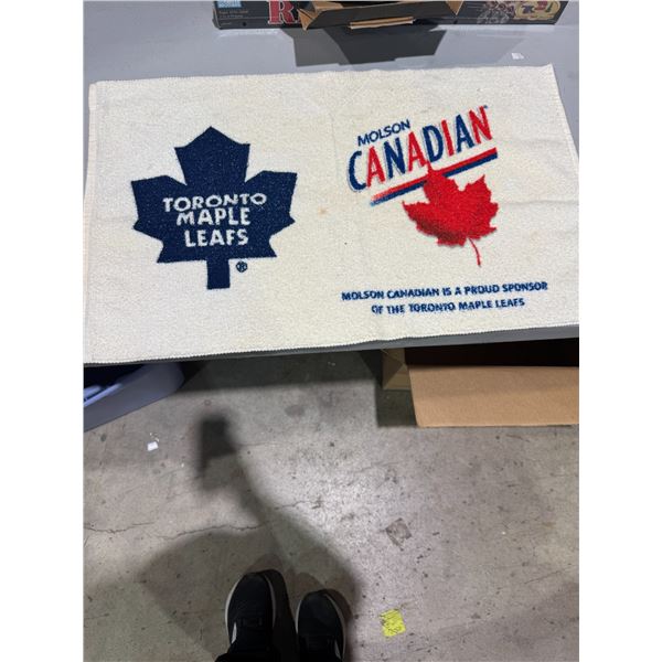 Vintage Toronto Maple Leafs and Molson Canadian towel