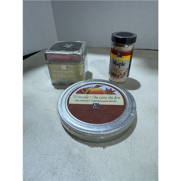 Sealed, epicure, decorating sugar, rim trim, and popcorn seasoning