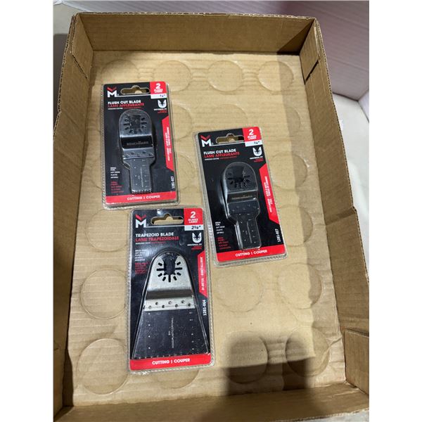 Flush cut blades and trapezoid blade