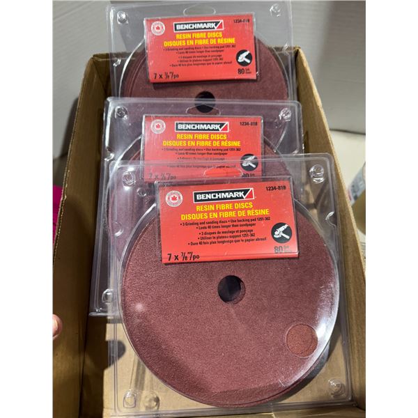 Rosen fiber sanding discs 7 x 7/8 of an inch