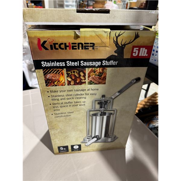 KITCHENER stainless steel sausage stuffer