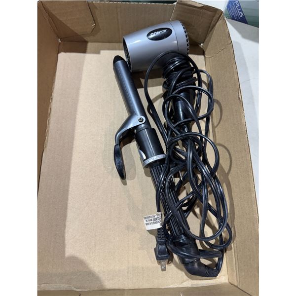 Curling iron and blow dryer