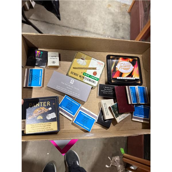 Cigar cases and matchbooks