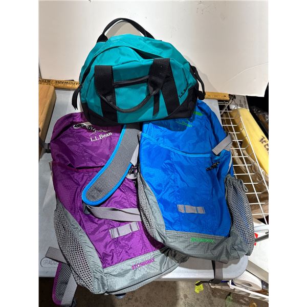 L. L. BEAN bags.