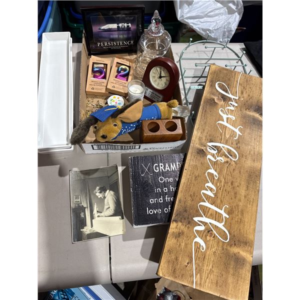 Assorted home decor items