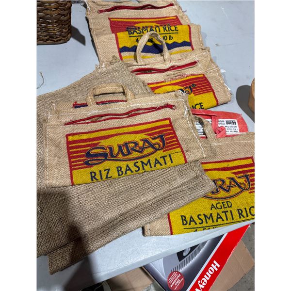 Burlap Rice sacs