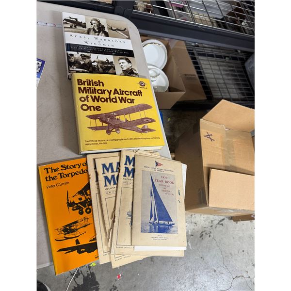Well, yacht racing yearbook marine, Models, military aircraft books, etc.