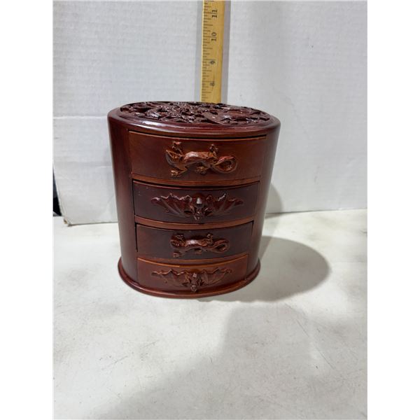 Carved jewelry box