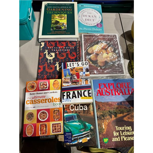 Assorted travel and gardening and cook