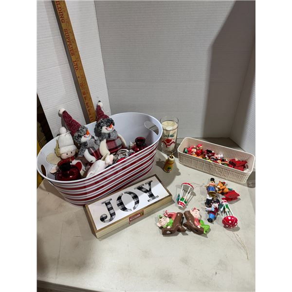 Christmas ornaments and a