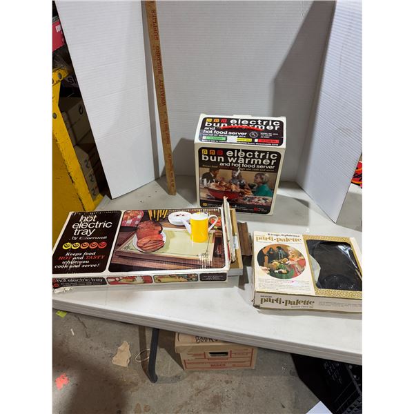 Electric gun, warmer, hot electric tray, and  party trays