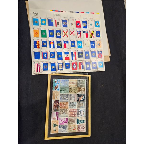 2 sheets of new Canadian stamps