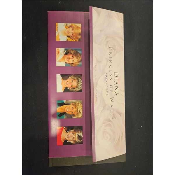 Princess Diana stamps with book and info