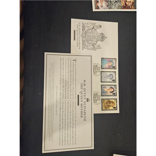 Set of 4 Queen mother stamps