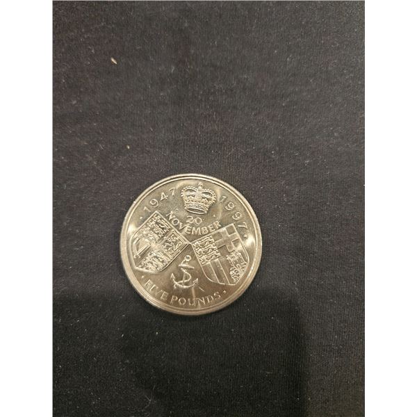 1997 British 5 pounds coin