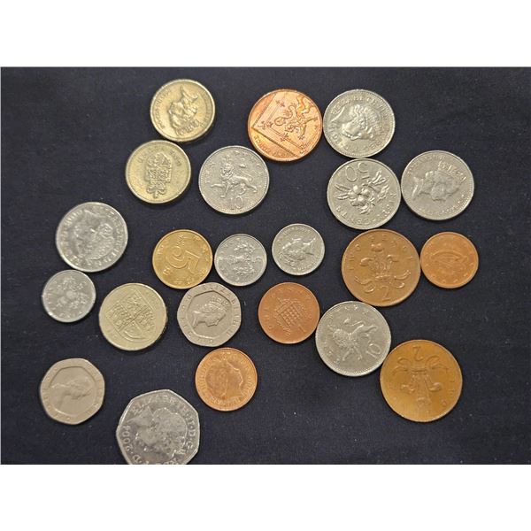 Assorted coins