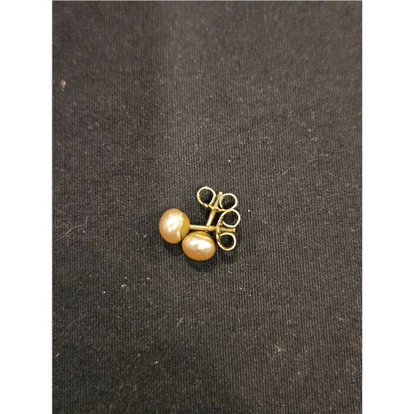 Large pearl stud earrings