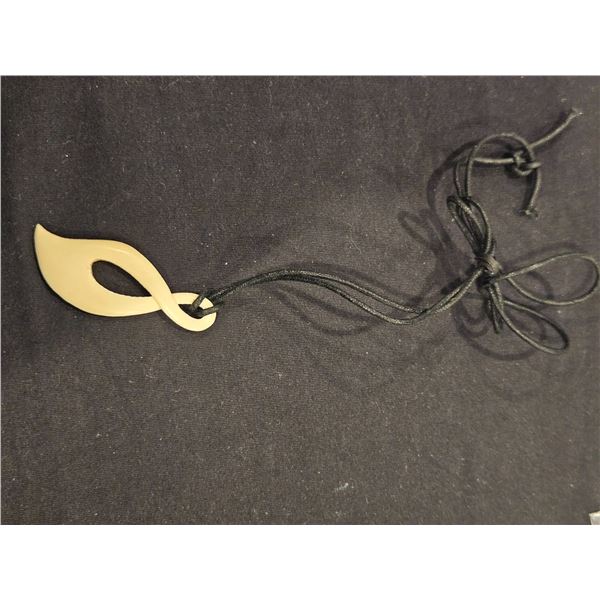 Pireced bone figure 8 pendant