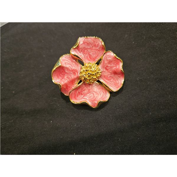 Pink flower pin