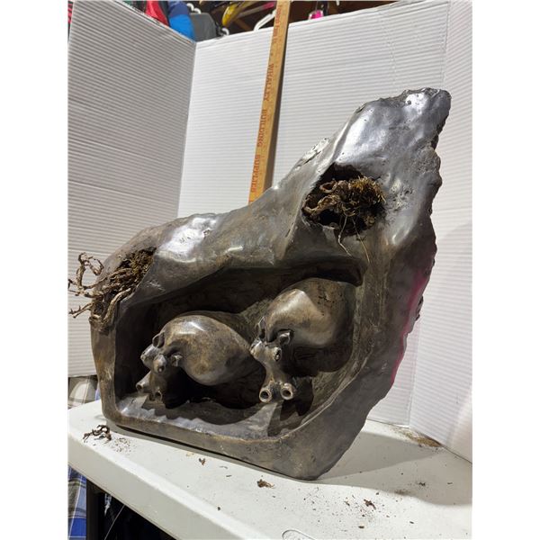 petrified wood? Sculpture heavy