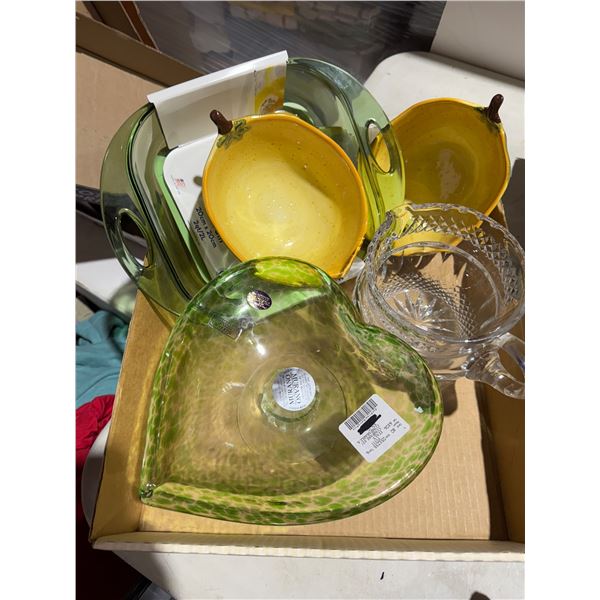 Baking dish, serving dishes