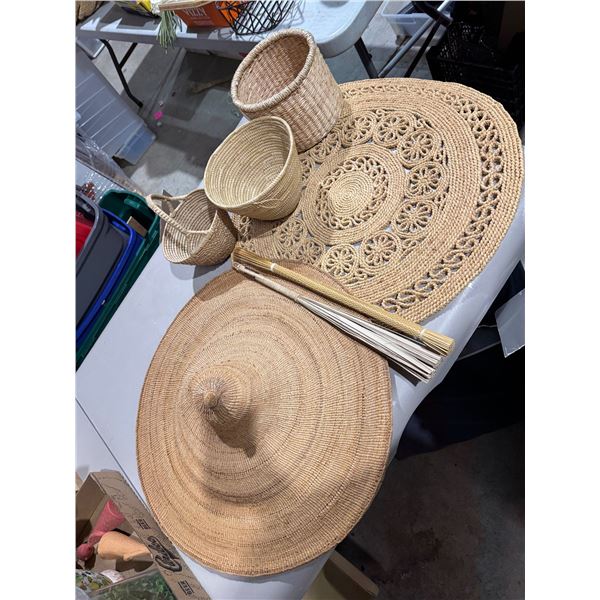 Baskets and mats, etc.